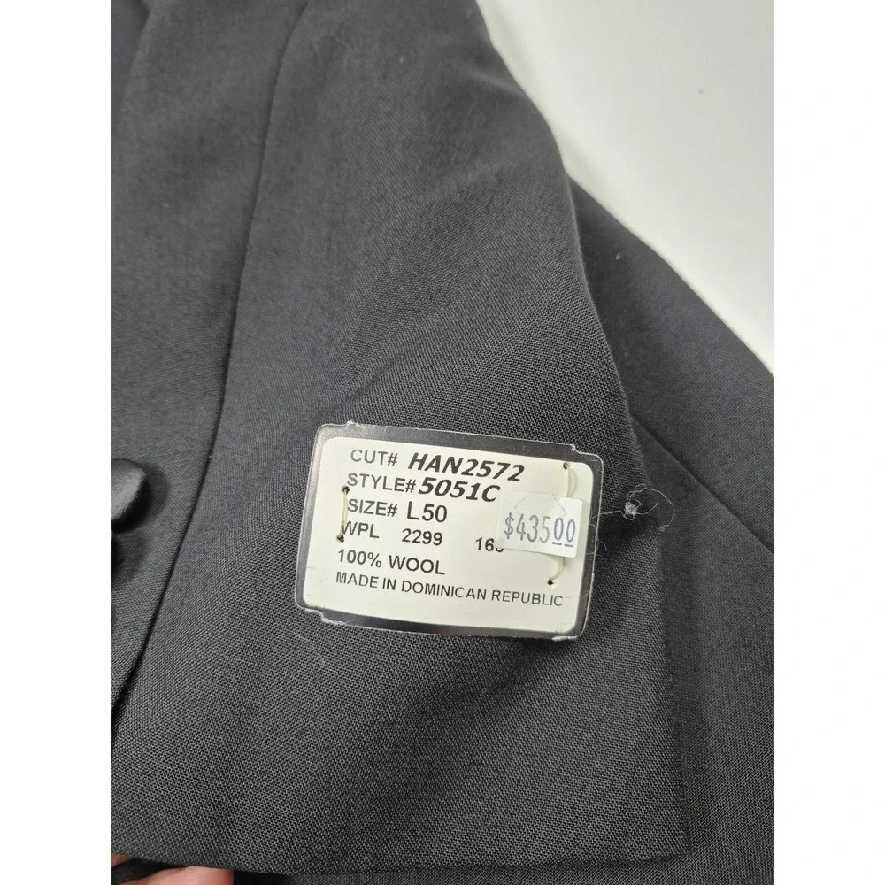 Giorgio Bissoni Suit Jacket Mens 50 Long Gray Wool Tuxedo Notch Lapel NWT FLAW